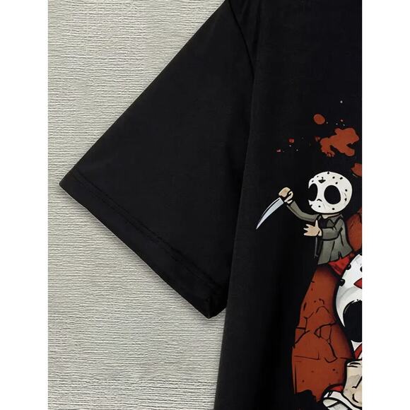Men’s XL Horror Movie Characters Anime Graphic T-Shirt US 42 New - Picture 10 of 12